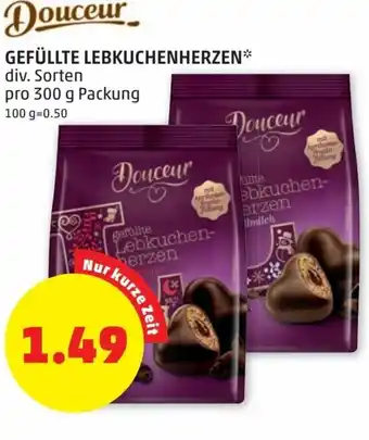 PENNY Gefüllte Lebkuchenherzen 300g Angebot