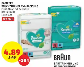 PENNY Pampers Feuchttücher XXL-Packung Angebot