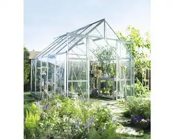 Gewächshaus halls magnum 108 8,3 m² blankglas 3 mm 257x322 cm aluminium