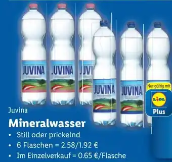 Lidl Juvina Mineralwasser Angebot
