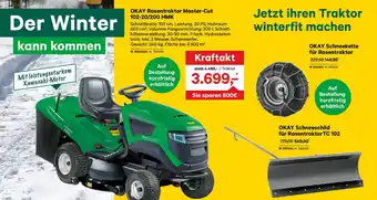 Lagerhaus OKAY Rasentraktor Master-Cut 102-20/200 HMK Angebot