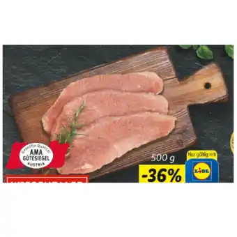Lidl Wiesentaler frische schweinsschnitzel lidl 500 gramm Angebot