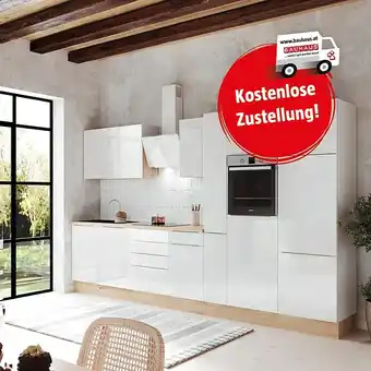 Bauhaus Bauhaus küchenzeile sandra (breite: 370 cm, weiß, farbe korpus: weiß, mit elektrogeräten) Angebot