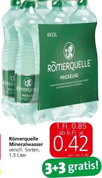Spar Mineralwasser Angebot