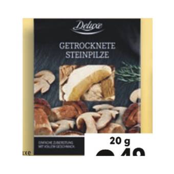 Lidl Deluxe getrocknete steinpilze lidl 20 gramm 1 packung Angebot