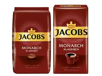 Lidl Jacobs monarch gemahlen oder ganze bohne lidl 500 gramm 1 packung Angebot