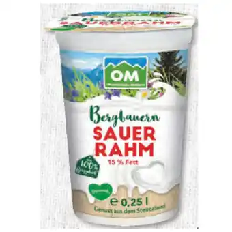 Unimarkt Om obersteirische molkerei sauerrahm 15% unimarkt 250 gramm 1 becher Angebot