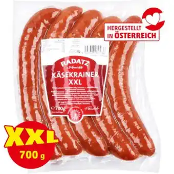 PENNY Radatz käsekrainer xxl od. bratwürstel xxl penny 700 gramm 1 packung Angebot