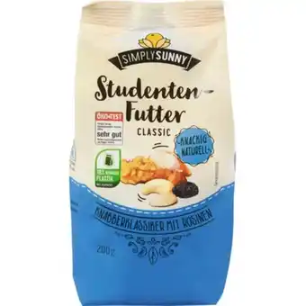 PENNY Simply sunny studentenfutter classic, exotic od. berry penny 200 gramm 1 packung Angebot