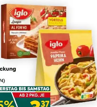 Billa Iglo Genießer-Pfanne div. Sorten od. Lasagne Vorteilspackung Angebot