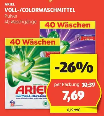 Hofer ARIEL VOLL-/COLORWASCHMITTEL Angebot