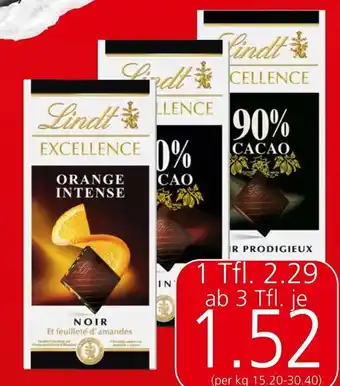 Spar Lindt Excellence Schokolade Angebot