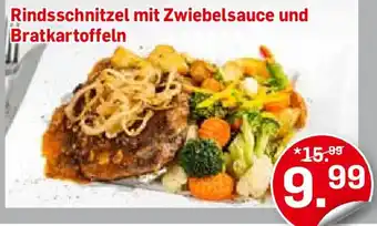 Möbel Ludwig Rindsschnitzel mit Zwiebelsauce und Bratkartoffeln Angebot