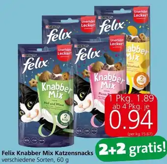 Eurospar Felix knabber mix katzensnacks Angebot