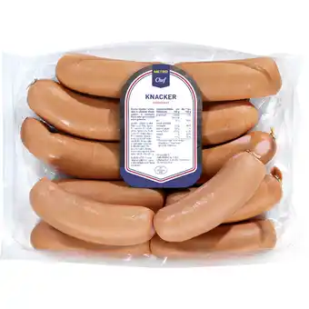 Metro Metro chef knacker, preisangabe ohne mwst. (preis inkl. mwst. 7,69 €), metro 1 kilogramm Angebot