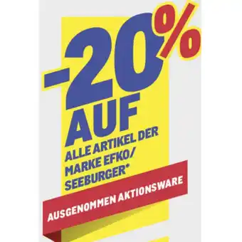 Metro 20% auf alle artikel der marke efko/seeburger ausgenommen aktionsware metro Angebot