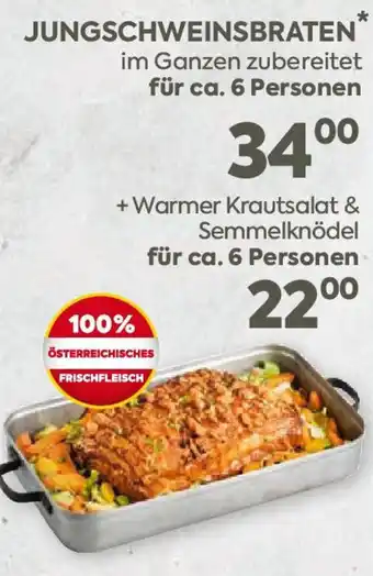 Billa JUNGSCHWEINSBRATEN 6 Personen Angebot