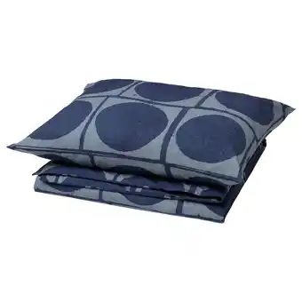 IKEA Jordranunkel bettwäsche-set, 2-teilig, dunkelblau, 140x200/70x90 cm Angebot