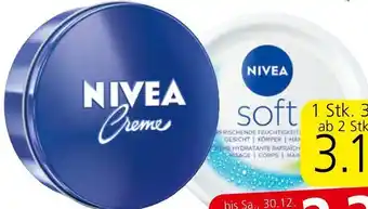 Spar Nivea Creme Dose 250 ml oder Creme Soft Tiegel 200 ml Angebot