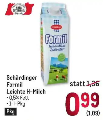 Metro Schärdinger Formil Leichte H-Milch Angebot
