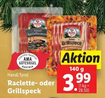 Lidl Raclette- oder Grillspeck Angebot