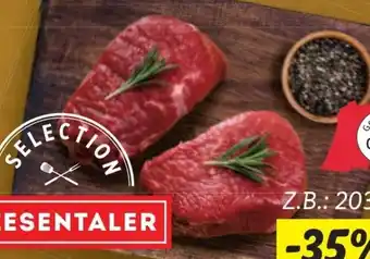 Lidl Frisches Rinderfilet-Steak Angebot
