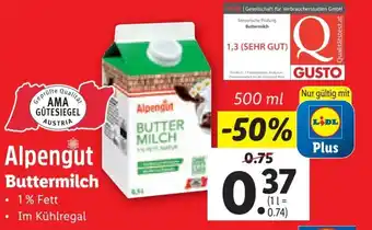 Lidl Alpengut Buttermilch Angebot