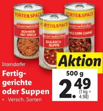 Lidl Fertig-gerichte oder Suppen 500g Angebot