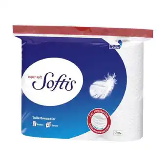 Unimarkt Softis toilettenpapier 4-lagig weiß unimarkt 9 rollen 1 packung Angebot