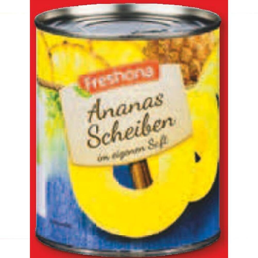 Freshona ananas scheiben lidl 850 milliliter 1 dose Angebot bei Lidl