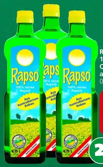Eurospar Rapso 100% reines Rapsöl Qualität Angebot