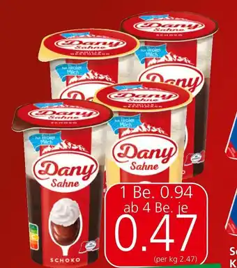 Eurospar Danone Dany Sahne Angebot