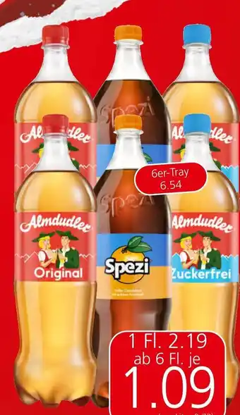 Eurospar Almdudler oder Spezi verschiedene Sorten, 1,5 Liter Angebot