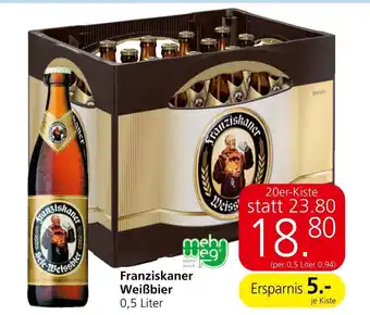 Eurospar Franziskaner Weißbier 0,5 Liter Angebot