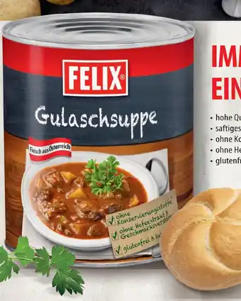 Sutterlüty Felix Gulaschsuppe oder Chili-con Carne 2,9 kg Angebot