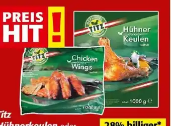 Nah&Frisch Titz Hühnerkeulen oder25% Chicken Wings Chicken Wings Angebot
