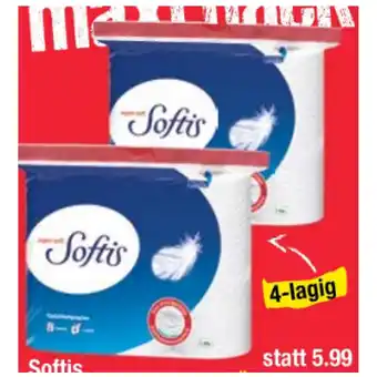 Maximarkt Softis toilettenpapier 4-lagig maximarkt 9 stück 1 packung Angebot