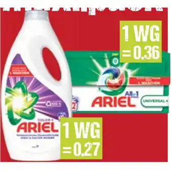 Maximarkt Ariel pulver oder gel oder all-in-1 pods versch. sorten maximarkt 1 packung Angebot