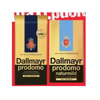 Maximarkt Dallmayr prodomo bohne oder gemahlen oder prodomo naturmild gemahlen maximarkt 500 gramm 1 packung Angebot