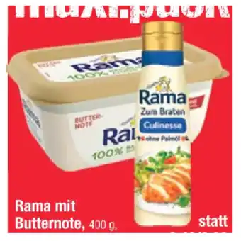 Maximarkt Rama mit butternote, pflanzencreme culinesse oder mit butternote maximarkt 1 stück Angebot