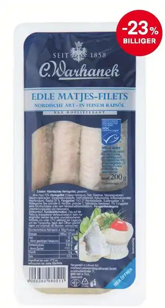 MPreis Warhanek Matjesfilets Nordische Art 200G Angebot