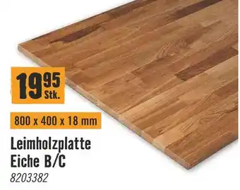 Hornbach Leimholzplatte Eiche B/C Angebot