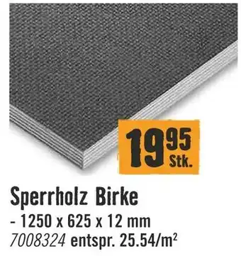 Hornbach Sperrholz Birke Angebot