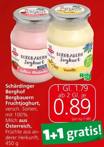 Spar Berghof joghurt Angebot