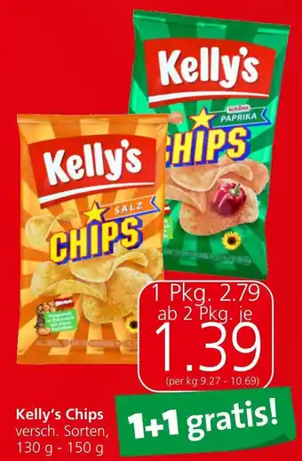 Spar Kelly's Chips, 130 g - 150 g Angebot