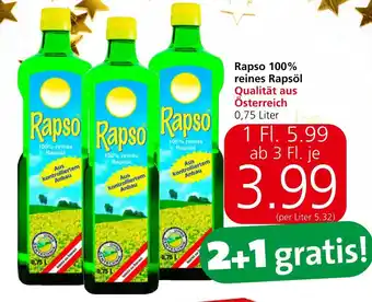 Spar Rapso 100% reines Rapsöl, 0.75 Liter Angebot
