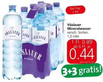 Spar Vöslauer Mineralwasser, 1.5 Liter Angebot