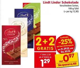Interspar Lindt Lindor Schokolade Angebot