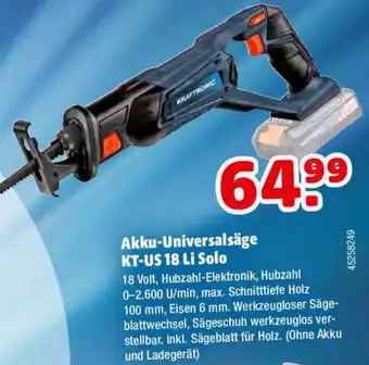 Liebmarkt Akku-Universalsäge KT-US 18 Li Solo Angebot