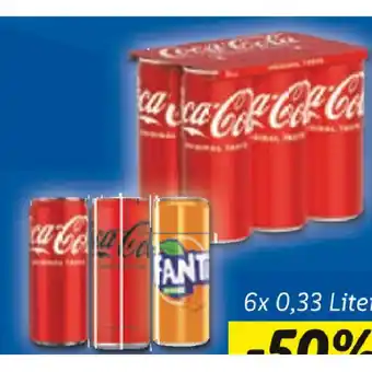 Lidl Coca-cola cola, cola zero oder fanta lidl 0.33 liter 6 dose Angebot